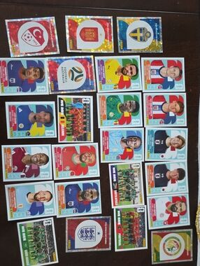 Panini World Cup Sticker Collection Sheet - Multi Player Cards (25)panini Cards